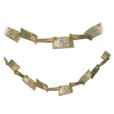 Денежная гирлянда Гривны Денежная гирлянда Гривны