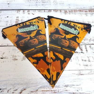 Гирлянда Хэллоуин флажки №25 Гирлянда Хэллоуин флажки №25