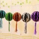 Бумажный шар соты Хэллоуин (30см) черный с белым