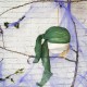 Череп готический пират Сэм бутылочный зеленый №10044