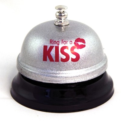 Звонок настольный KISS (серебро)