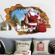 Интерьерная наклейка 3D Санта Клаус и Рудольф XH7247 50х70см