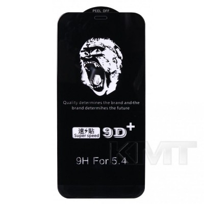 Защитное стекло 10D iPhone 12 Mini (Black)