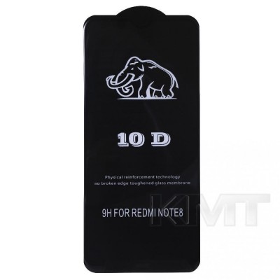 Защитное стекло 10D Xiaomi Redmi Note 8 (Black)