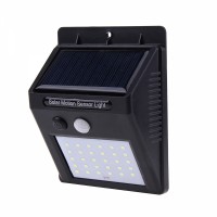 Уличный настенный светильник с датчиком движения сенсорная 30LED квадратная (BG102/00030/609-30)