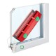 Щетка магнитная для мытья стекол с двух сторон Glider Красная