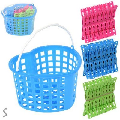 Прищепка бытовая в ведре 36шт/уп 19*16*11см