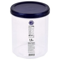 Контейнер пищевой для сыпучих продуктов с резьбой 1.5л d12.5*15.5см