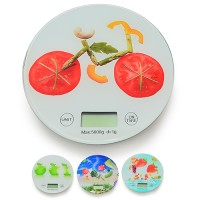 Весы кухонные электронные 0~5кг d20*1.9см