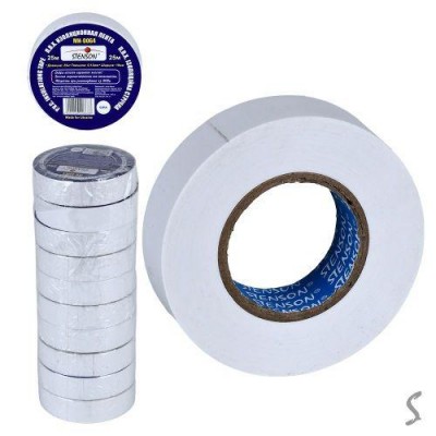 Изолента ПВХ 25м "Stenson" белая Изолента ПВХ 25м "Stenson" белая