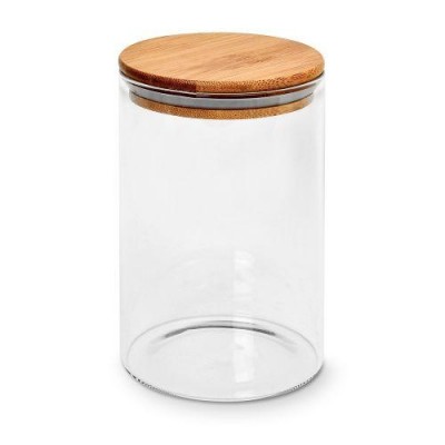 Банка с бамбуковой крышкой 1.0л 9.5*15см