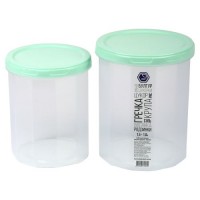 Контейнеры пищевые с резьбой 2пр/наб 1л/1.5л d12.5*15.5см