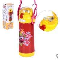 Термос-поилка детский с трубочкой и ремешком 350мл Термос-поилка детский с трубочкой и ремешком 350мл