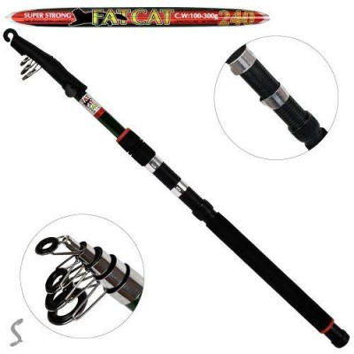 Спиннинг карповый телескоп "Fat сat" 2.4м 100-300г 5к