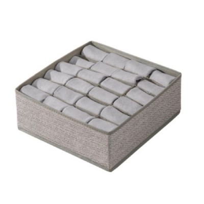 Коробка-органайзер для хранения белья 24отд 32*32*9см