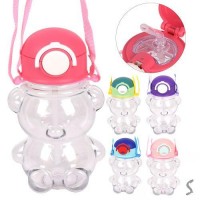Бутылка-поилка детская с трубочкой/ремешком 550мл
