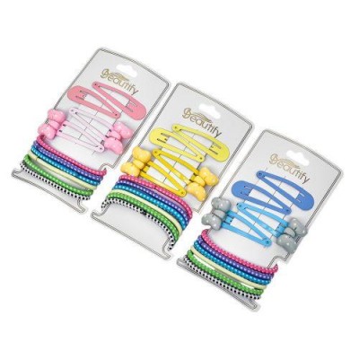 Аксессуары для волос 10пр/наб (6резинок, 4заколки)