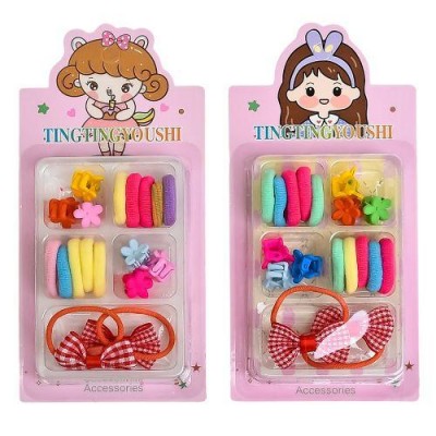 Аксессуары для волос 18пр/наб (12резинок, 6заколок)