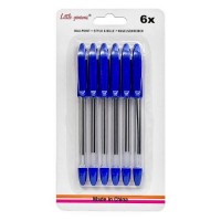 Ручка шариковая 6шт/наб синяя
