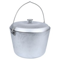 Казан алюминиевый с дужкой и крышкой 10.0л