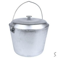 Казан алюминиевый с дужкой и крышкой 12.0л