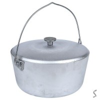 Казан алюминиевый с дужкой и крышкой 6.0л