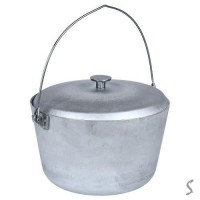 Казан алюминиевый с дужкой и крышкой 8.0л