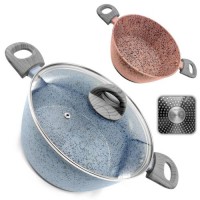 Кастрюля с крышкой литая "Granite" инд. дно 2.8л	