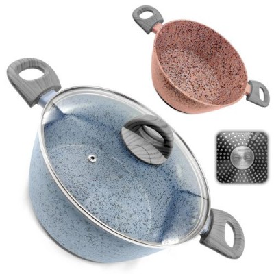Кастрюля с крышкой литая "Granite" инд. дно 2.8л