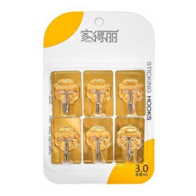 Крючки на липучке 6шт/наб