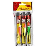 Набор поплавков с леской, грузилами и крючками 3шт/наб