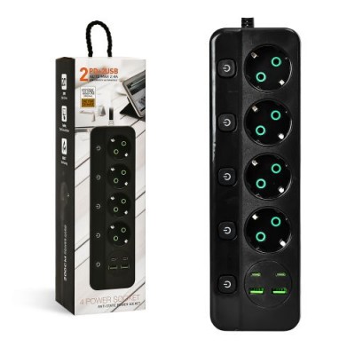 Удлинитель 3м (4р 2USB 2PD с выкл)