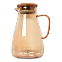 Графин стеклянный с бамбуковой крышкой 1.8л