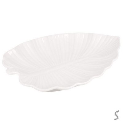 Блюдо фарфор "Лист монстеры" 14" (36*25см)