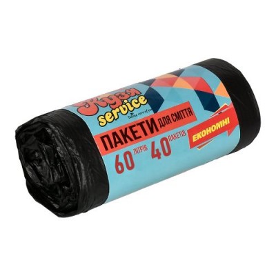 Пакеты для мусора "Эконом" 60л 40шт/уп 60*70см