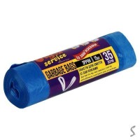 Пакеты для мусора с затяжками 35л 15шт/уп