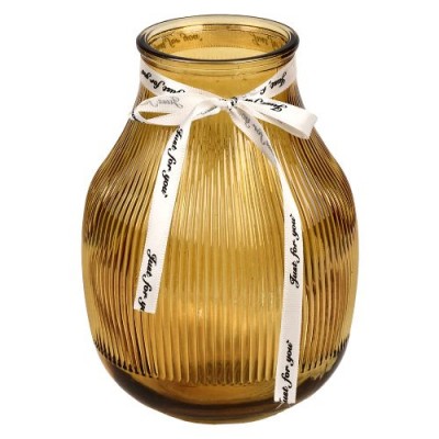 Ваза стеклянная "Gold" 18*7см