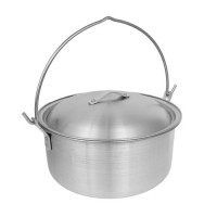 Казан алюминиевый с дужкой и крышкой 1,7л 19*10см