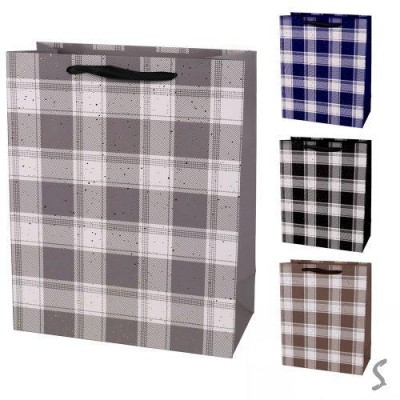 Пакет подарочный бумажный L "Checkered" 31*44*12см