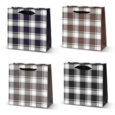 Пакет подарочный бумажный S "Checkered" 18*23*10см