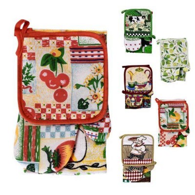 Кухонный набор (рукавица, прихватка, полотенце) 3пр/наб 30*19см