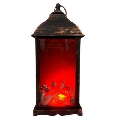 Камин-светильник декоративный с LED подсветкой 13*30см (без батареек 3шт*AAA)