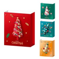 Пакет новогодний бумажный S "Merry Christmas 3D" 18*23*10см	