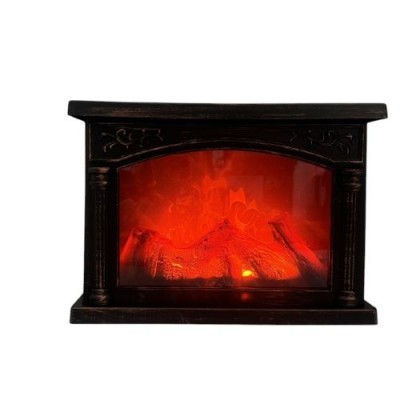 Камин-светильник декоративный с LED подсветкой USB 11.5*20*28см (без батареек)