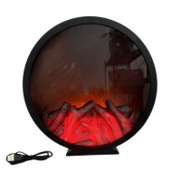 Камин-светильник декоративный с LED подсветкой USB 8.5*32*32см (без батареек)