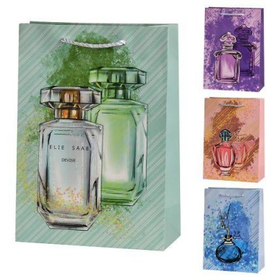 Пакет подарочный бумажный S "Perfume" 17*24*8см