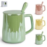 Чашка с крышкой и ложкой "Colored" 400мл	