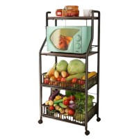 Полка-стеллаж на колесах M 56*35*125см