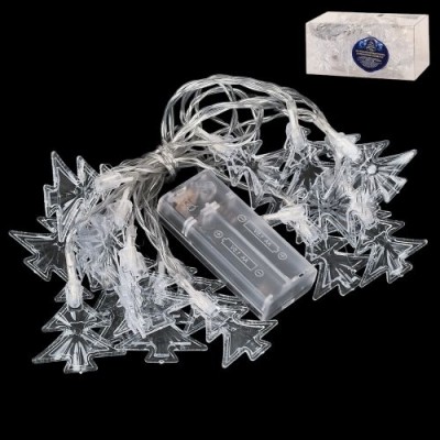 Гирлянда светодиодная "Christmas tree" 3м белая 20led (2AA)