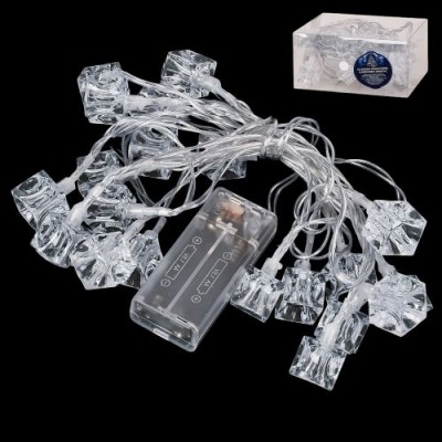 Гирлянда светодиодная "Ice" 3м белая 20led (2AA)